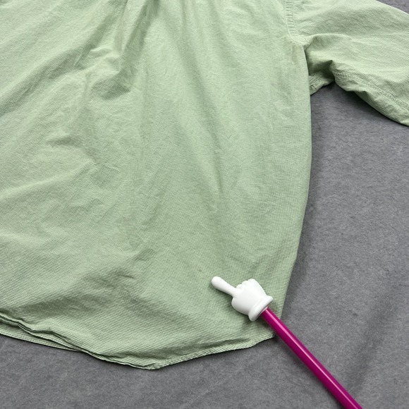 Polo Ralph Lauren Button Up Mens 3XB Big Green Mini Check Pony Preppy Shirt - Picture 10 of 13